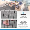 OCEANBROAD EVA Foam Boat Flooring with 3M Adhesive Backing Marine Self-Adhesive Decking 96''x36'' Faux Teak Sheet for Jon Boats Swim Platform Helm Pad RV Floor