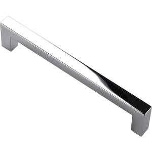 Alzassbg Cabinet Pulls, Polished Chrome Square Handles, 5 Inch(127mm) Hole Centers, Kitchen Drawer Dresser Hardware, 10 Pack, AL3041CP
