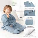 BubblePanda Rayon Made from Bamboo Sleep Sack 6-12 Months Long Sleeve Sleep Sack 1.5 Tog Supersoft Winter Baby Wearable Blanket with 2-Way Zipper Unisex Sleeping Bag for Babies Toddler