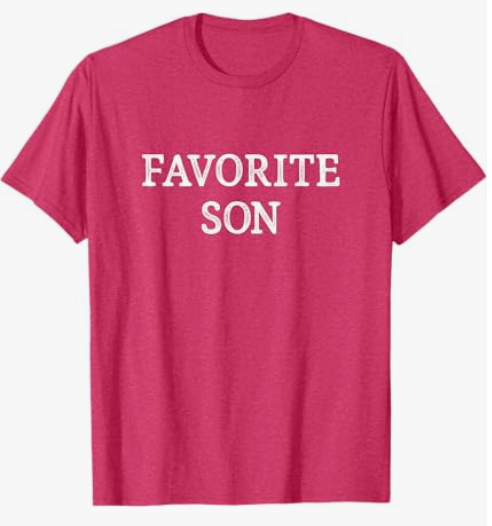 Favorite Son - Vintage Style - T-Shirt, Pink, Size M
