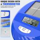 2026 Solar Pool Lights with Digital Pool Thermometer,Color Changing Floating Pool Lights that Float IP68 Waterproof,Hangable Solar Powered Floating Light for Pool Lighting Party Decor-2 PC