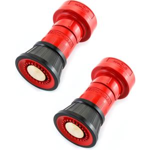 QWORK Fire Hose Nozzle, 2" Heavy Duty NPSH/NPT Thermoplastic Constant Flow Fog Nozzle, Fire Equipment, 2 Pack