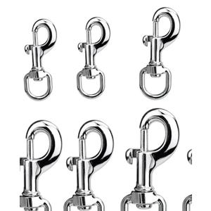 Trigger Clips Clasp, 6Pcs 3Size Swivel Snap Hooks 360° Swivel Trigger Snap Hooks for Pet Buckle Carabiner Keyring Home Outdoor Camping Picnic Heavy Duty