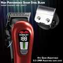 TCMKY Hair Clippers for Men Professional Clippers for Men Cordless&Corded Barber Clippers for Hair Cutting & Grooming. Rechargeable Hair Trimmer Kit for Household (Red)