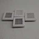 QWORK 4" Louvered Vent Cover, 4 Pcs Covers for Outdoor Dryer Vent Exhaust Air Covers (white)