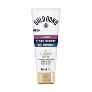 Gold Bond Age Renew Retinol Overnight Body & Face Lotion, Retinol Face and Body Lotion with Peptide Complex, 7 oz