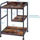 Fannova Large Printer Stand with PC Tower Shelf for Home Office Storage