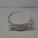 Sweese Porcelain Dinner Plates Set, 10 Inch, Round Salad Plates, Dove Gray - Dishwasher, Microwave Oven Safe, 5 Pack