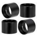 4Pcs Light Socket Shade Ring,Metal Lamp Shade Collar Rings Lock E26 E27 Ceramic/Porcelain Socket with Thread Diameter 1-1/2 Inches for Medium-Base Ceramic Sockets (Black, 4)