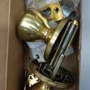 Kwikset Tylo Entry Door Knob with Lock and Key, Secure Keyed Handle Exterior, Front Entrance and Bedroom, Polished Brass, Pick Resistant SmartKey Rekey Security (1 Pack)