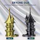 ERYONE Silk Dual Color PLA Filament 3D Printer 1.75mm +/- 0.03mm, Bicolor Filament Two Tone PLA 1KG(2.2lbs) Cardboard Spool, Black Gold