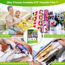 CenDale DTF Transfer Film 11"x17" - 60 Sheets Double-Sided Matte DTF Film for Sublimation Hack on Cotton, Direct to Film Printing on Dark and Light T-Shirts Textile, Hot & Cold Peel DTF Paper