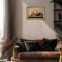 AIKETUO Gold Framed Retro Vintage Wall Art for Kitchen, Vintage Moody Picture Room Wall Decro, Artwork for Farmhouse Living Room Still Life Bathroom dining Room Office Decoration Large Big 24"L x 16"W