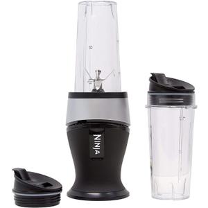 Ninja Personal Blender for Shakes, Smoothies, Food Prep, and Frozen Blending with 700-Watt Base and (2) 16-Ounce Cups with Spout Lids (QB3001SS)