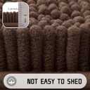 Yimobra Washable Bathroom Rugs, Super Soft & Absorbent Chenille Bath Mat for Floor & Carpet, Quick Dry Non Slip Bath Mat for Tub Shower, 24" x 17",Brown
