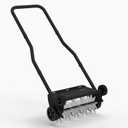 Heavy Duty Lawn Aerator Tool with 4 Wheels, Manual Lawn Aerators Tool with 43.3" Steel Handle, Core Aerator Lawn Tool Alternative for Lawn, Garden and Yard