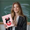 Cute Cartoon Mouse Gifts Initial A-Z Personalized Book Sleeve Pouch Monogrammed Waterproof Book Covers Magic Mouse Printed Pouch with Pockets Protector for Books Lover Reader Women Girls (G)