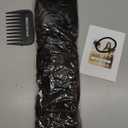 REECHO Clip in Hair Extensions, 24” Hair Extensions 5PCS Thick Long Straight Lace Weft Lightweight Synthetic Hairpieces for Women, Brown Black