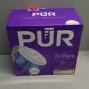 PUR 11-Cup Water Pitcher, 1 Genuine PUR Filter, Cleaner, Great-tasting Water, Dishwasher Safe, Powerful Filtration, Filter Change Light Indicator, LockFit Cap Design - White