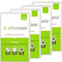AllerEase 100% Breathable Cotton Pillow Protector for Sleeping, Queen 30" x 20" - 4 Pack,White