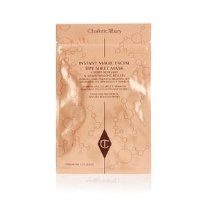Charlotte Tilbury Instant Magic Dry Sheet Face Mask - Reusable, Hydrating Facial Mask with Niacinamide, Peptides & Butters - Smooths, Brightens & Plumps (1 Count)