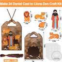 Syhood 24 Set Daniel and The Lion's Den Craft Kit, Sunday School VBS Religious Crafts Easter DIY Christian Bible Craft Kit for School Home Activities