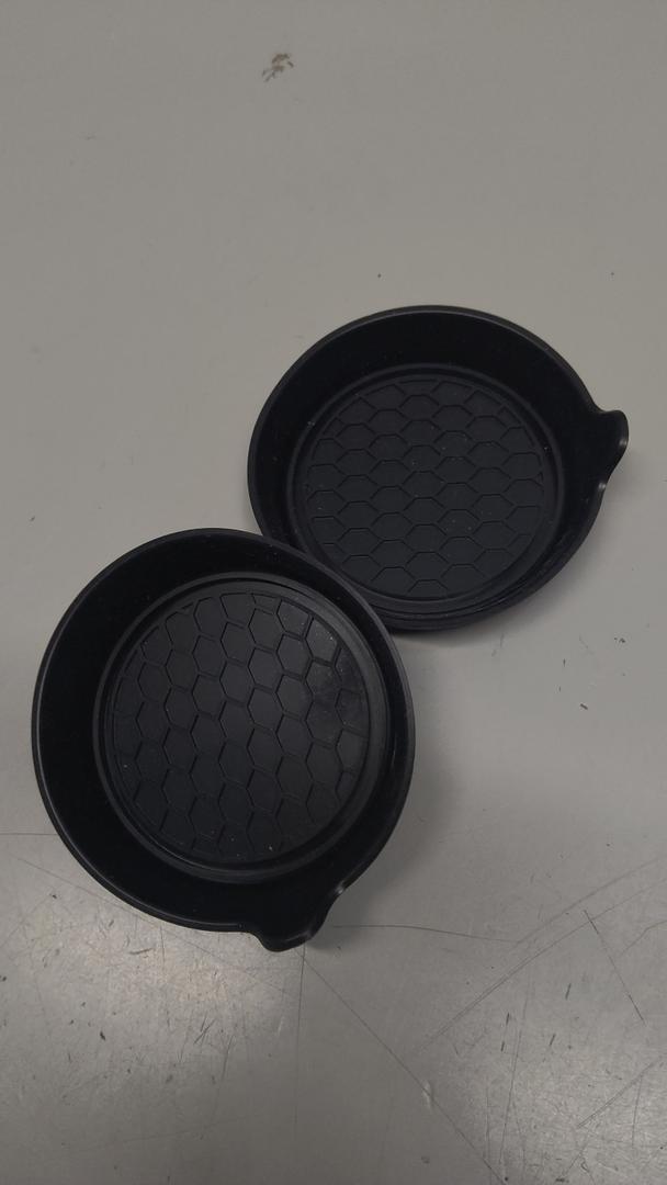 Tioollev 2PCS Car Cup Holder Coaster, Silicone Non-Slip Vehicle Cup Holder Insert Pads, Automotive Interior Insulation Drink Cup Mats Decor Accessories, Universal for SUV, Sedan, Truck (Black)