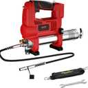 Mellif Power Grease Gun Compatible with Milwaukee 18V Battery (Tool ONLY), 10,000 PSI, Brushless Motor, 5 Variable Speed, 14 OZ Capacity, 30" Hose, Built-in LED, Safety Lock, Low-Voltage Protection