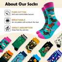 Dog Lover Novelty Funny Breathable Printed Cotton Socks, Unisex Cozy Knitted Crew Socks, Gifts for Dog Owner Mom, Friend Bestie Coworker BBF, Mothers Day Mom Gifts