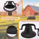 uyoyous 14 Inch Cast Iron Dinner Bell, Heavy Duty Outdoor Farmhouse Bell, Large Church Bell for Ranch, Garden & Rustic Decor
