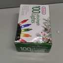 PREXTEX Christmas String Lights with Green Wire - 100 Count, 20 Ft Multicolored Christmas Tree Lights for Xmas Decorations Indoor and Outdoor - Incandescent String Light for Patios, Fences, Holidays