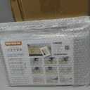 4 Tiers Clear Acrylic Display Case for Closet, Purse Storage Organizers Box, Plastic Storage Bins with 3 Adjustable Divider and Magnetic Door (Large White)