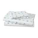 Beatrice Home Fashions Coastal Print Microfiber Sheet Set, Soft, Comfy, 12" Deep Pockets, Queen, Anchors Blue
