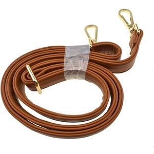 HAHIYO Adjustable Smooth Brown Leather Purse Chain Strap Length 31.5-55.1 Inch Gold Hardware for Shoulder Cross Body Sling Purse Replacement Comfortable 1 Inch Wide 4.7mm Extra Thick 1 Pack