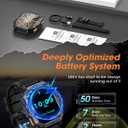 Military Smart Watches for Men (Answer/Make Calls), 2.02'' Fitness Smart Watch for Android and iPhone, Waterproof Fitness Tracker with Blood Pressure/Heart Rate/Sleep/100+ Sport Modes, Watches for Men, Black