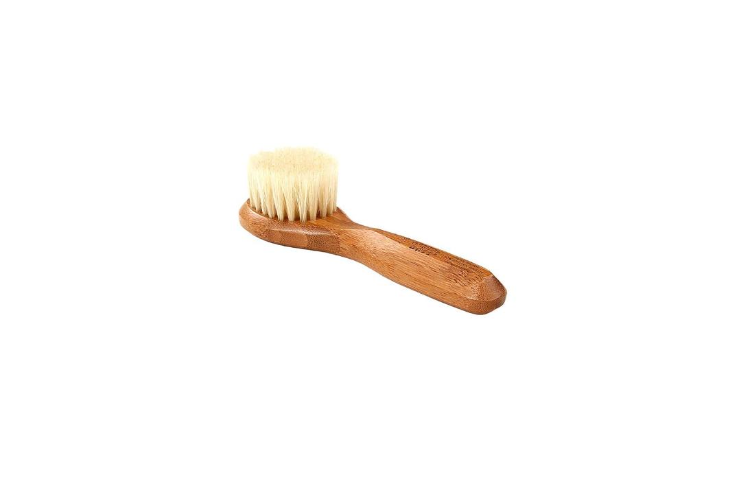 Facial Cleansing Brush - Natural Bristle Wood Handle, 2 pack