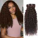 Chocolate Brown Kinky Curly Clip Ins 10  Inch 110g 8pcs 3C 4A Curly Clip In Hair Extensions Real Human Hair Full Head for Women 100% Brazilian Remy Human Hair Extensions Natural Color with 20 Clips #4