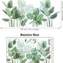 2 x Tortoiseshell Leaf Wall Stickers, Vinyl Wall Decals Peel and Stick, Removable Wall Murals Plant Wall Decors for Bedroom Living Room Nursery Classroom