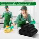 4 Gallon Small Trash-Bags With Handles - Black 4 Gal Mini Garbage Bag 200 Count Biodegradable Unscented 15 Liter Tiny Waste Basket Liners Bathroom Kitchen Office Car Strong Thick Bulk Chenyucheng