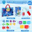 Montessori Toys for 1 Year Old Boy Girl Birthday Gift, 17 in 1 Cloth Fishing Game with Stacking Cups, Color Sorting, Shape Matching, Early Learning, Toddler Toys Gifts for 1 2 Years Old Boy Girl