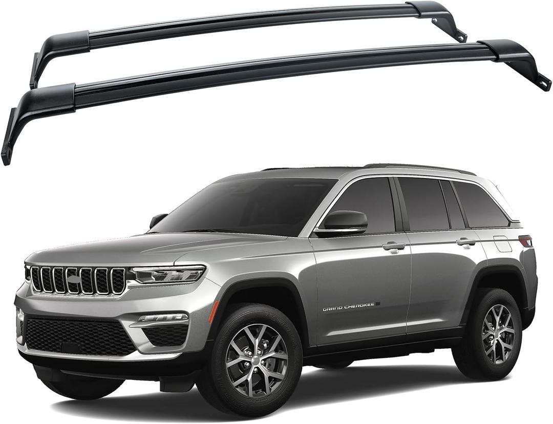 Roof Rack Cross Bars 220lbs Compatible with 2022-2026 Jeep Grand Cherokee and Jeep Grand Cherokee L 2021-2026，Heavy Duty Aluminum Crossbars Cargo Bars Ski Snowboard Luggage Kayak Bike Carrier