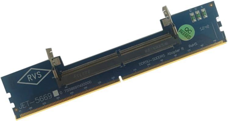 Mustpoint Laptop DDR5 RAM to SO DDR5 U-DIMM Desktop Adapter Card, Memory Tester SO DDR5 to DDR5 U-DIMM Converter (Blue)