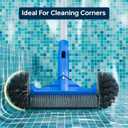 Sepetrel Deluxe Swimming Pool Cleaning Kit Including Half-Deep Fine Mesh Pool Leaf Skimmer Net,12" Round Pool Brush Head & 70.5" Pole, for Above Ground Pools,Ponds,Spas,Hot Tubs