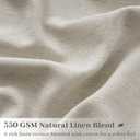 Pleated Linen Curtains 90 Inches Long for Living Room 2 Panels Rustic Farmhouse Thick Linen Textured Pinch Pleat Hooks Rings Back Tab Floor to Ceiling Semi Sheer Drapes Bedroom 90 Inch Oatmeal Khaki