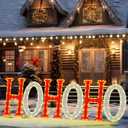 Tuanse Christmas Sign Outdoor Decorations Light Up Christmas Yard Sign 24' Tall LED Xmas Metal Letters with Light Display 100 Warm White Lights for Holiday Outdoor Lawn Garden Decor (Hohoho)