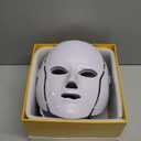 Red Light Photon Facial Mask with Remote Control, 7 Custom Modes with Infrared, Portable with Timer for Home Use