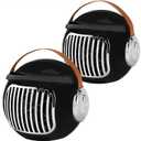 2 Pack Small Desk Heater for Office, Compact Personal Electric Heater with PTC Ceramic Fast Heating 500W, Energy Efficient for Indoor Use, Safe with Overheating & Tip-Over Protection