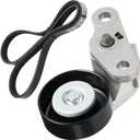 90K-38159 A/C Serpentine Drive Belt Tensioner Kit Fit for Chevy Silverado Avalanche Express Suburban Tahoe GMC Savana Sierra Yukon 1999-2008,Hummer H2 2003-2008 Replaces# 38159 19311139 ACK040378HD