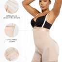 SHAPELLX Tummy Control Shapewear Butt Lifting Shapewear for Women with Compression Faja Body Shaper (Beige, XL)