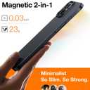 TORRAS Magnetic Slim Fit for iPhone 15 Case,Compatible with MagSafe,Ultra Thin Case Case,Matte Hard PC Velvety Touch & Anti-Scratch Protective Cover Phone Case,Black,6.1 inch
